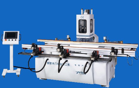 強(qiáng)勁木工機(jī)械&nbsp;&nbsp;上海躍通門鎖機(jī)&nbsp;木門綜合加工機(jī)